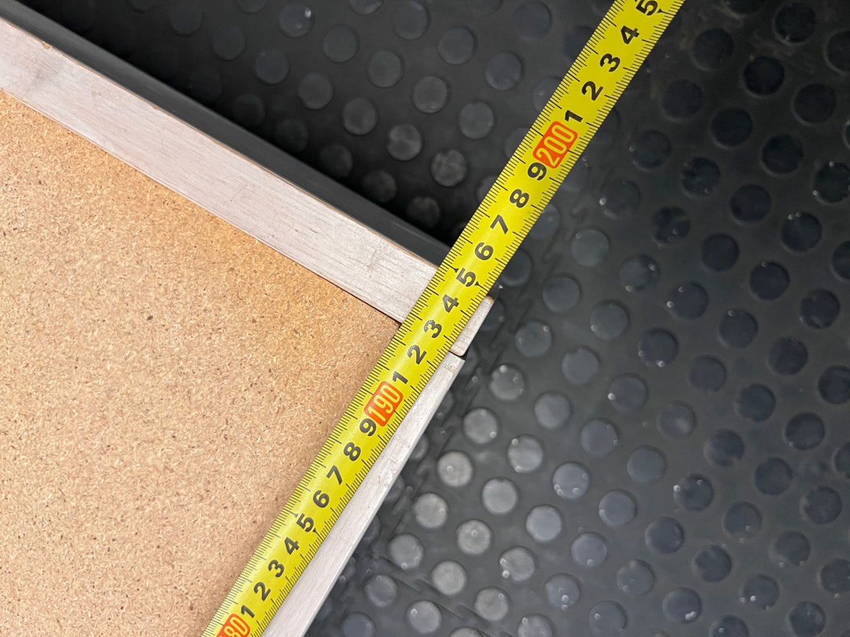 Minimalist Light Brown Single Bed Frame – depth measurement