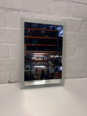Rectangular Mirror with Frosted Glass Border – condition detail