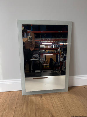 Rectangular Mirror with Frosted Glass Border – styled product image