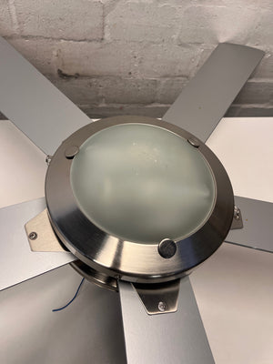 Silver 4-Blade Ceiling Fan with Integrated Light – condition detail