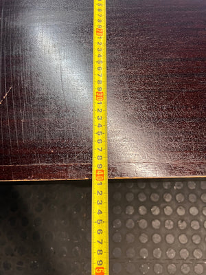 Large Dark Wood Minimalist Bench – width measurement