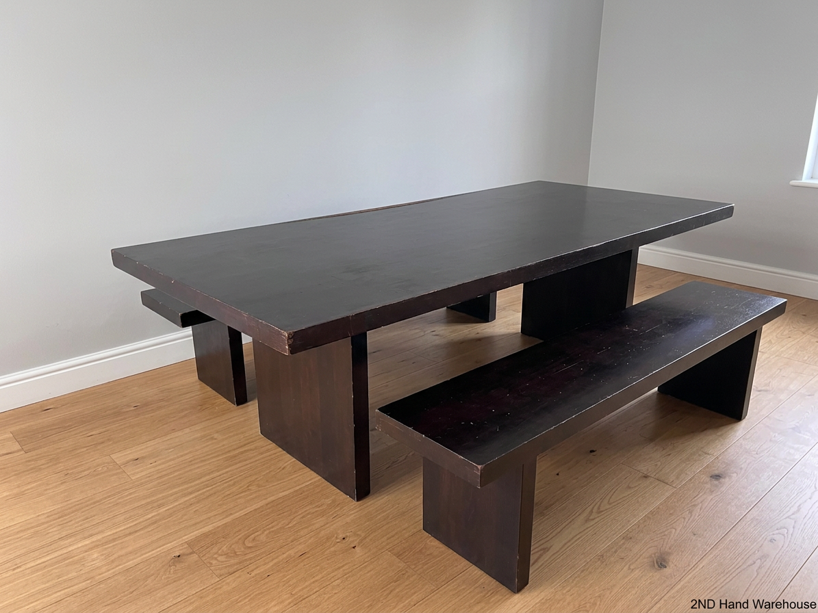 Large Dark Brown 8-Seater Dining Table – styled product image