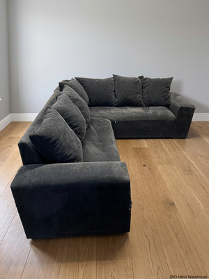 Grey Fabric L-Shape Sectional Couch – styled product image