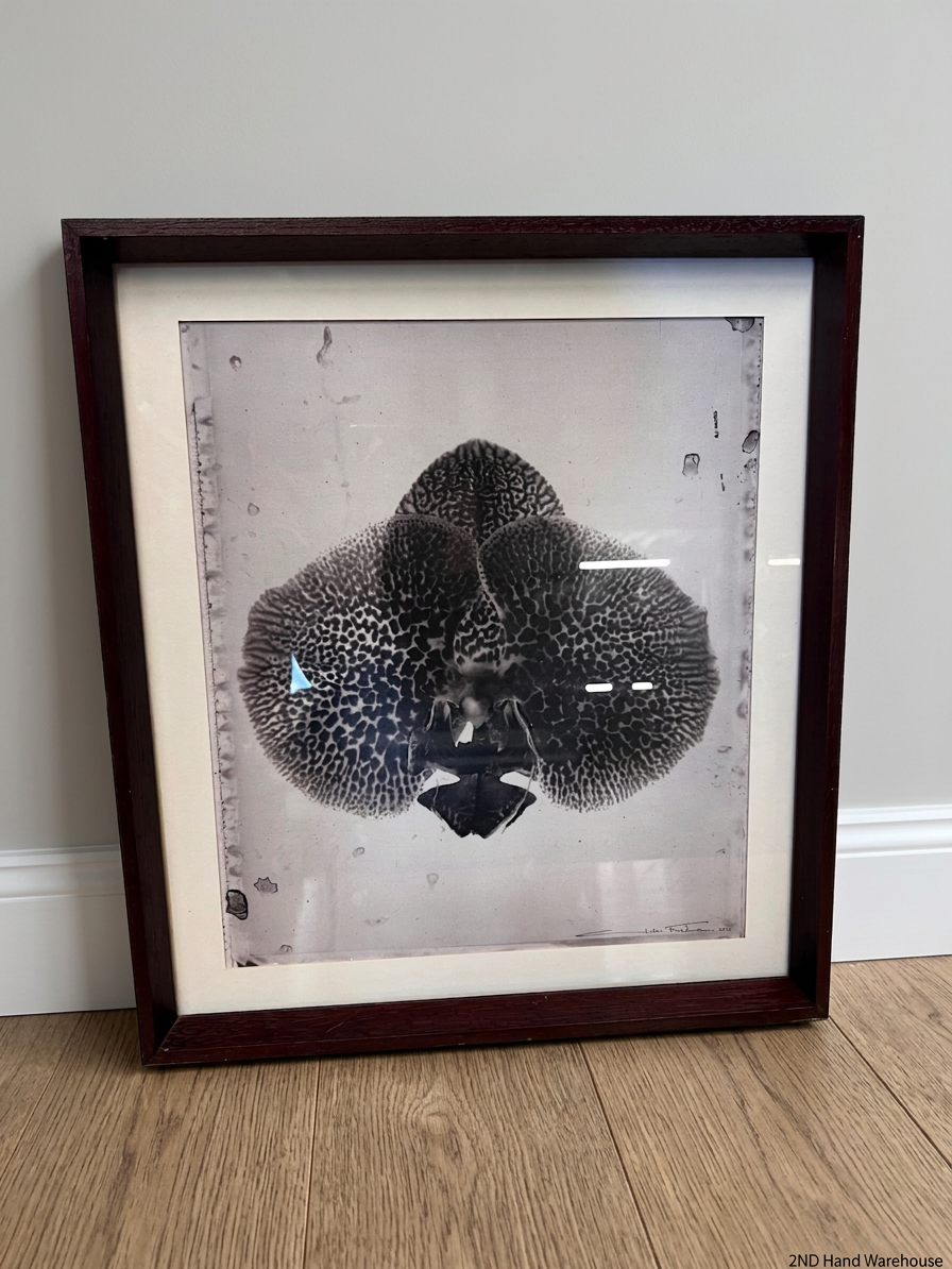 Framed Monochromatic Orchid Botanical Print – styled product image