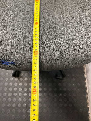 Grey and White Mid-Back Office Chair – depth measurement