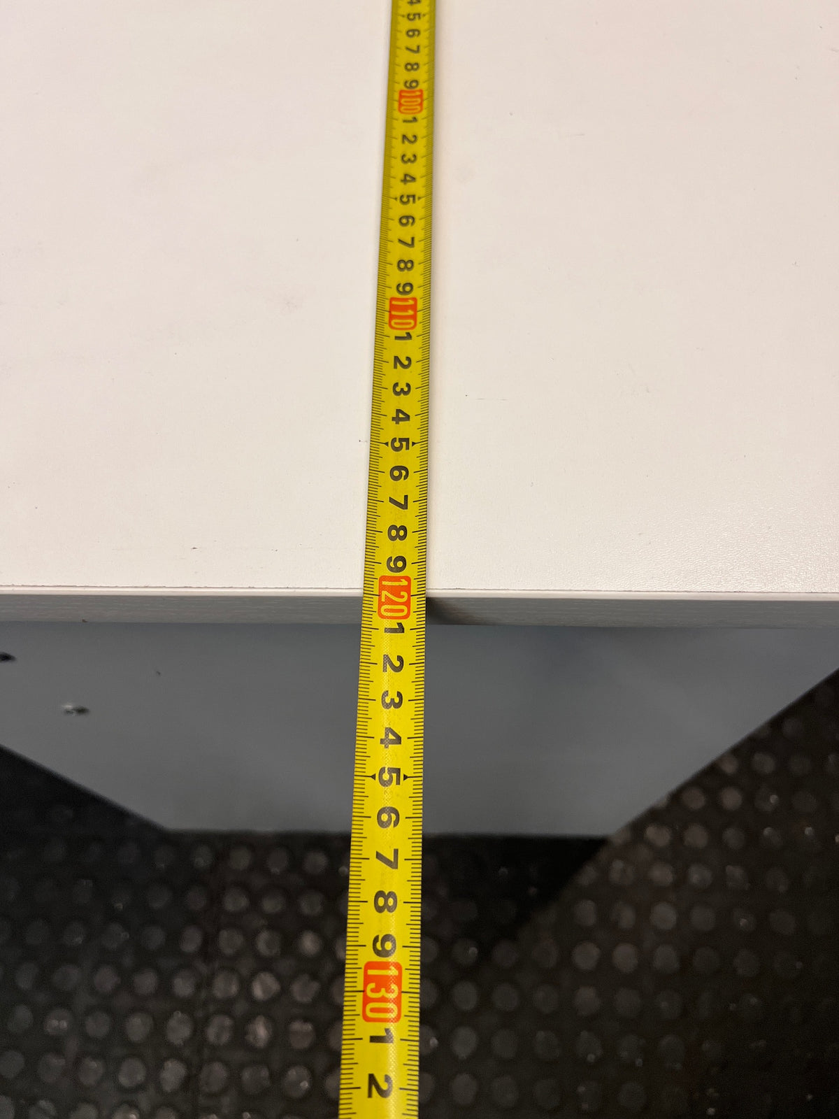 White Office Desk with Two Drawers – width measurement