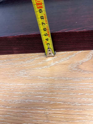 Dark Wood Serving Tray with Metal Handles – height measurement