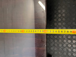 Dark Wood Rectangular Coffee Table with Glass Top – width measurement