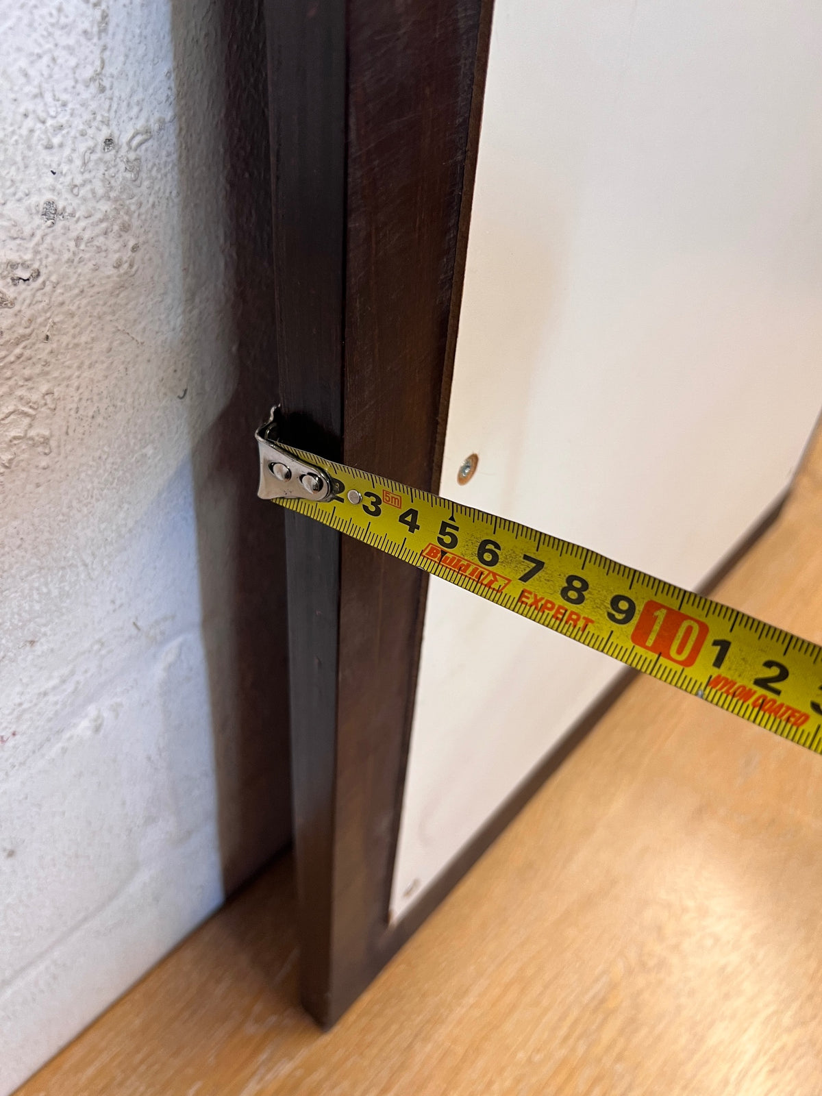 Dark Framed Rectangular Wall Mirror – depth measurement