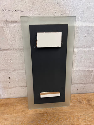Rectangular Wall Mirror with Frosted Glass Border – condition detail