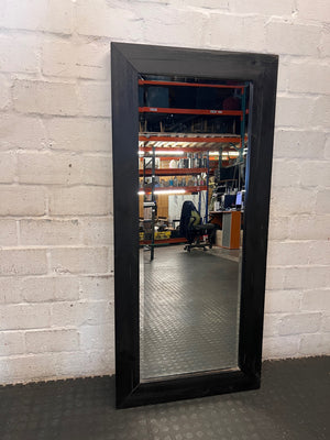 Large Full-Length Dark Framed Timber Wall Mirror – condition detail