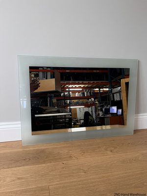 Rectangular Mirror with Frosted Glass Border – styled product image