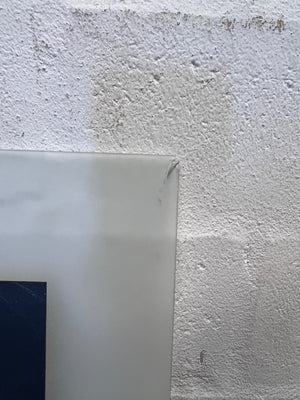 Modern Frosted Border Wall Mirror – condition detail