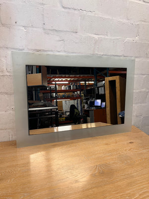 Modern Frosted Border Wall Mirror – main front view