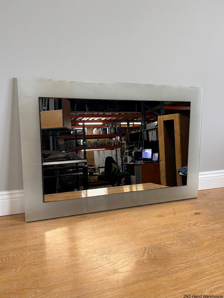 Modern Frosted Border Wall Mirror – styled product image