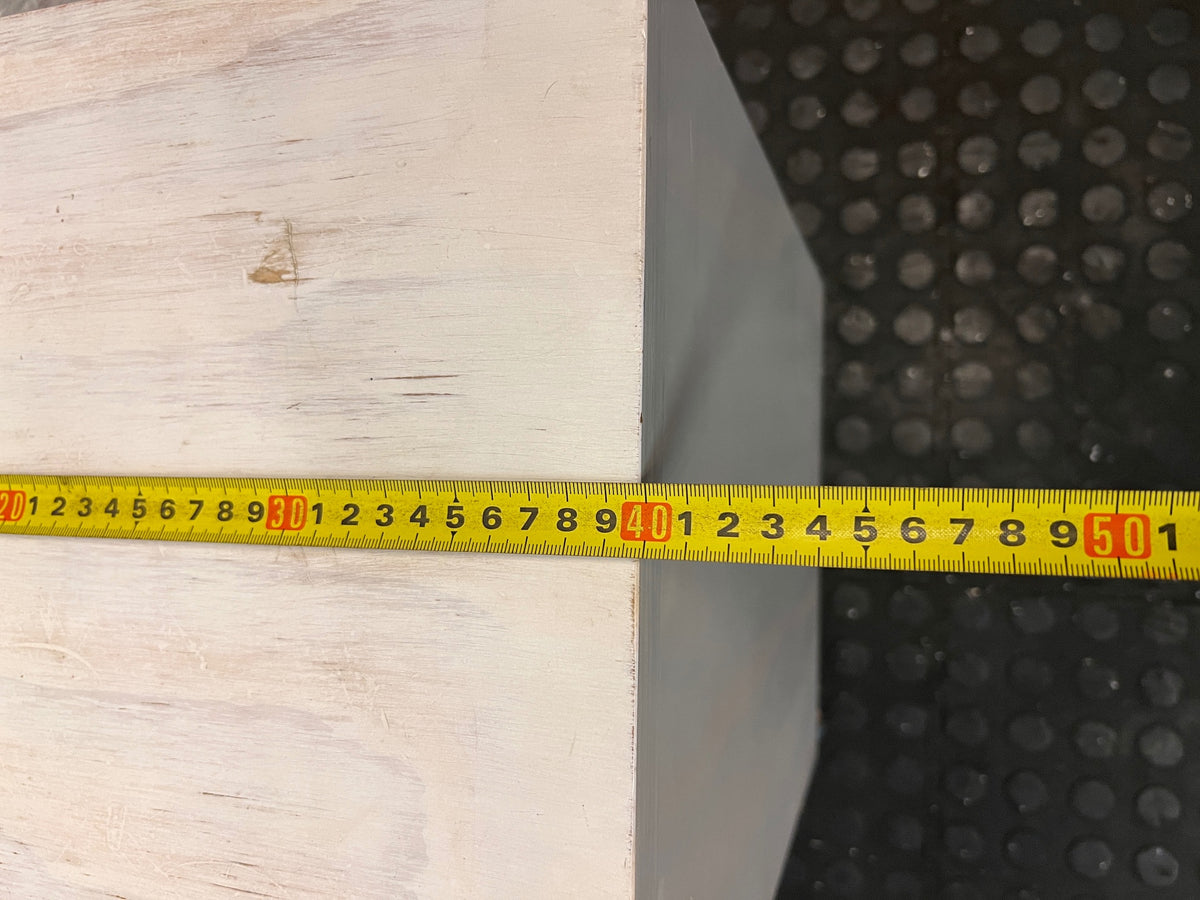White Washed Bedside Table with Glass Shelf – width measurement