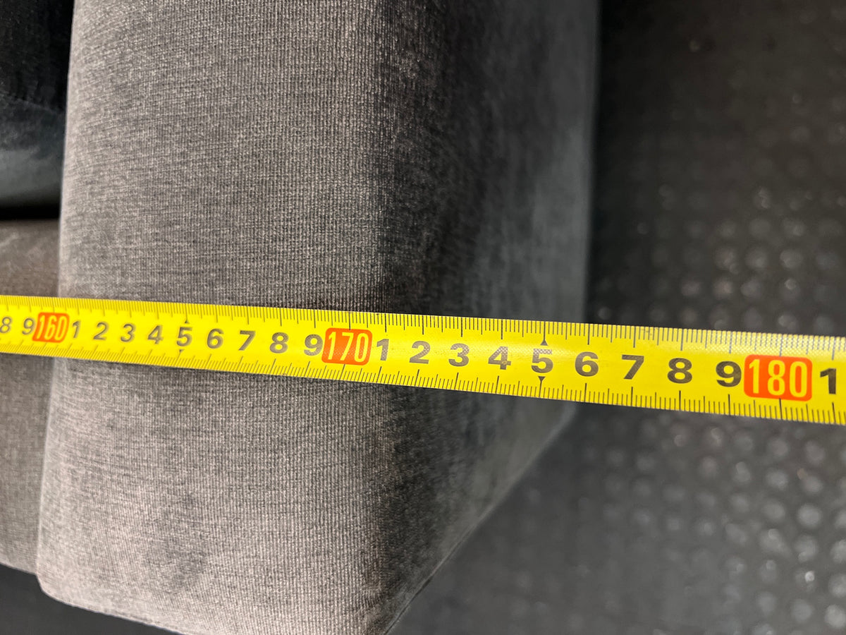 Grey Velvet-Style 2 Seater Couch – width measurement