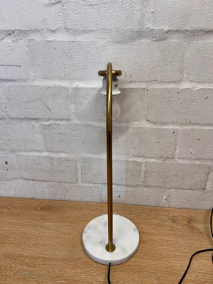 Minimalist Table Lamp with Marble-Effect Base – top view