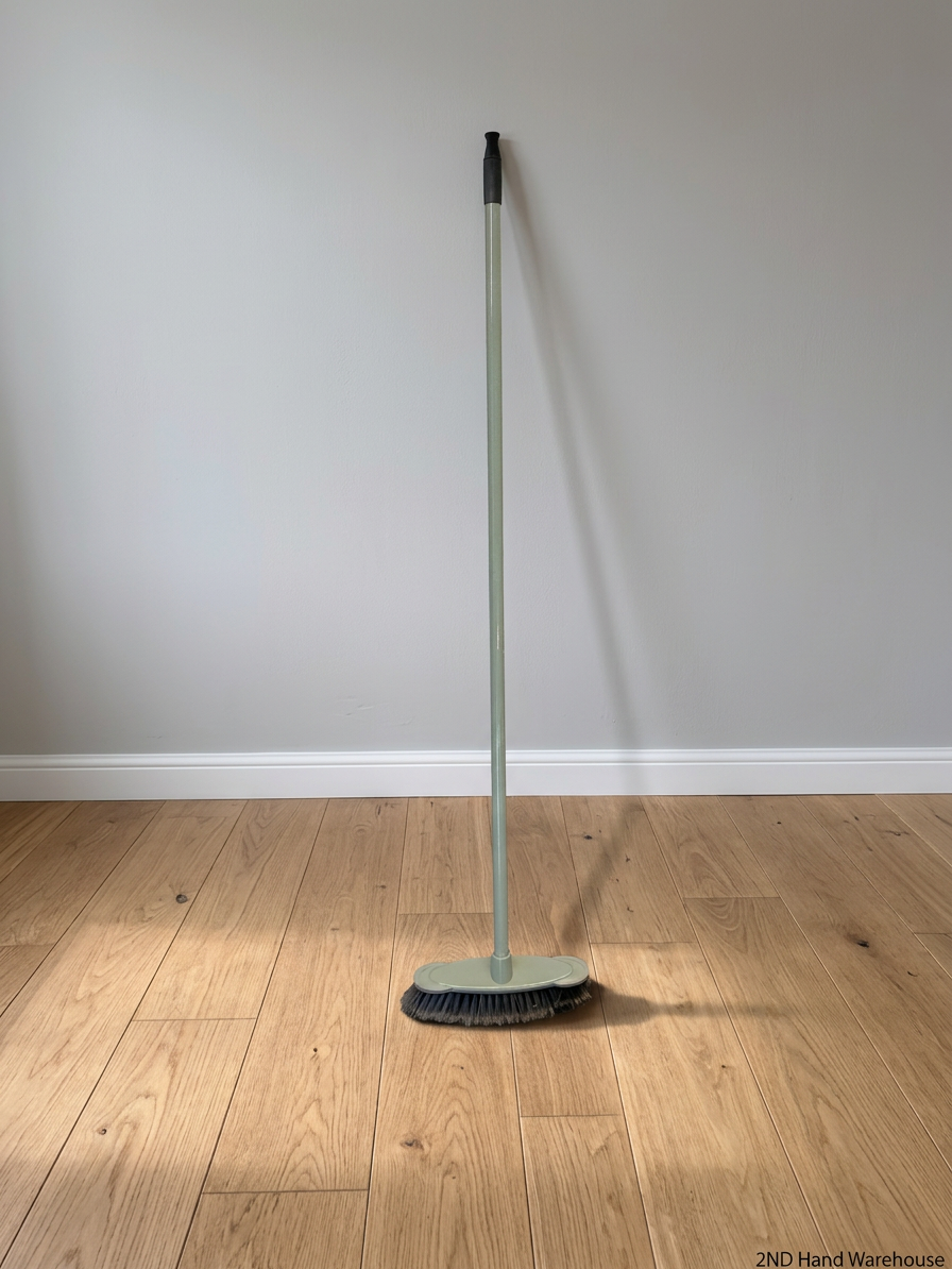 Grey Long-Handled Household Broom – styled product image