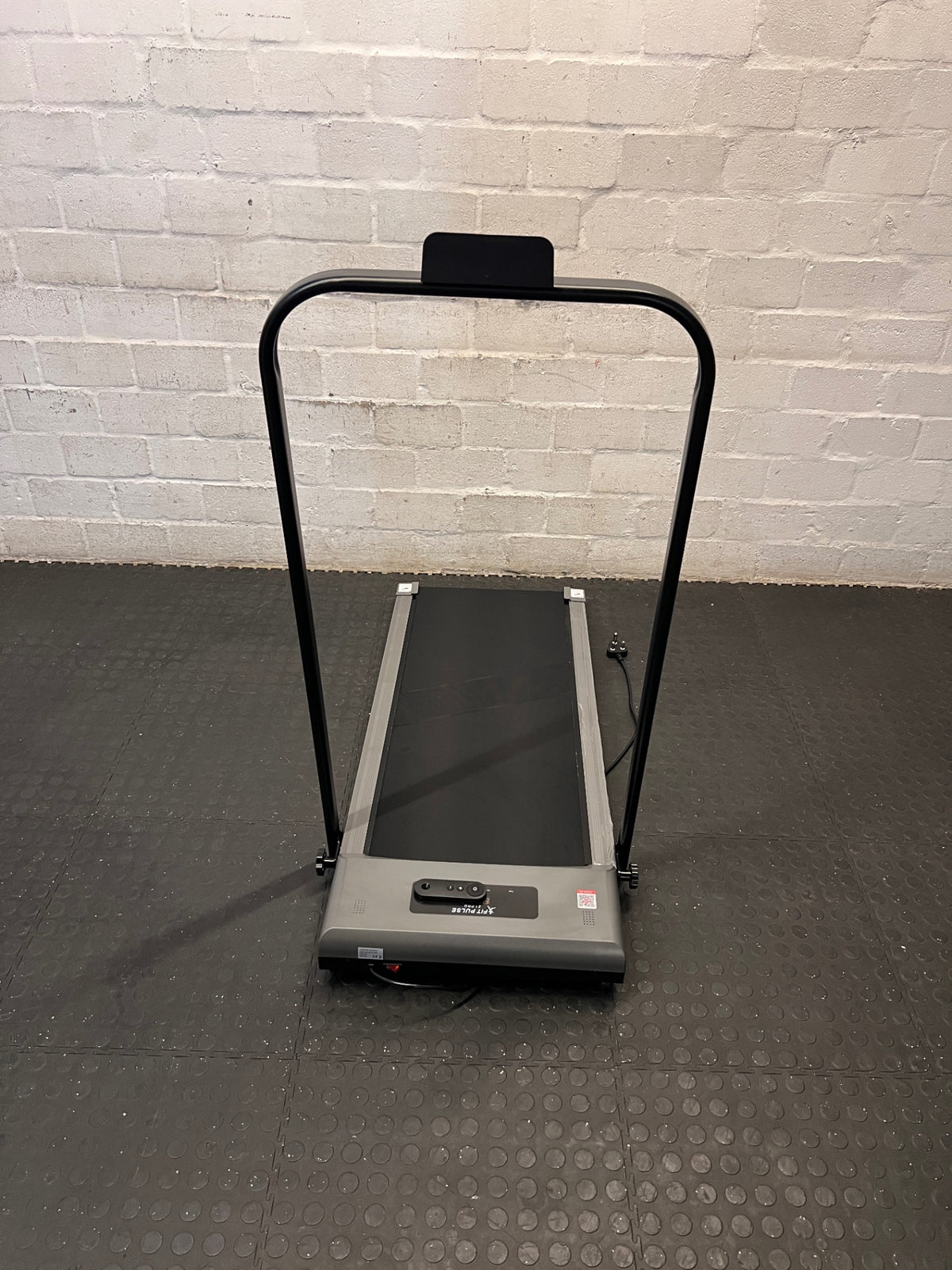 Fit Pulse Compact Black and Grey Treadmill – back view