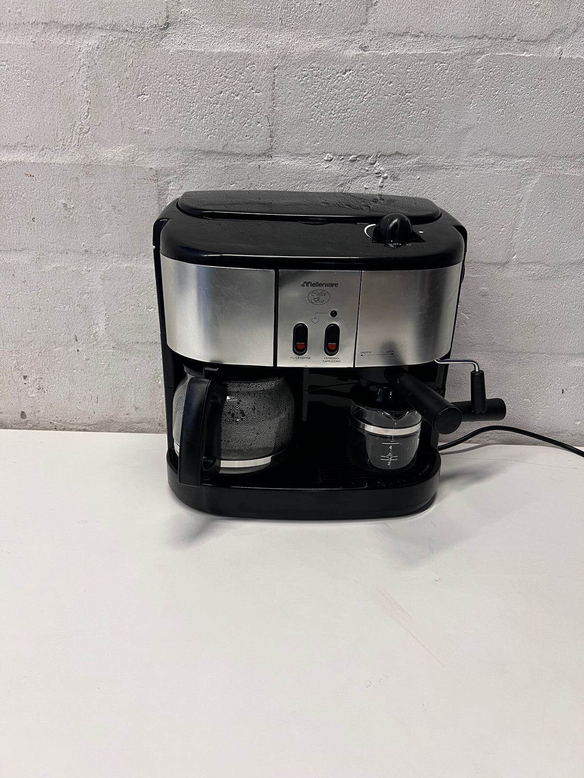 Mellerware Coffee Bar Filter and Espresso Machine — Good Working Order; Minor Surface Scratches – main front view