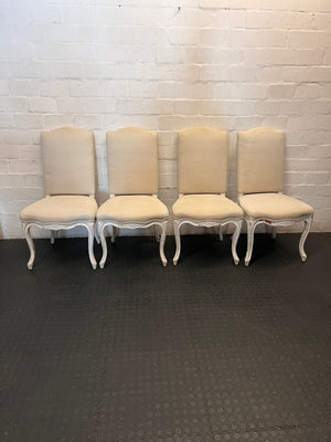 Upholstered French-Style Dining Chair with Cabriole Legs – condition detail