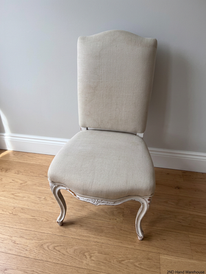 Upholstered French-Style Dining Chair with Cabriole Legs – styled product image