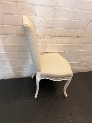 Upholstered French-Style Dining Chair with Cabriole Legs – top view