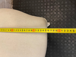 Upholstered French-Style Dining Chair with Cabriole Legs – width measurement
