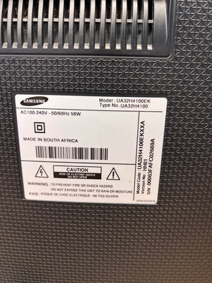 Samsung 32" LED TV with Remote Control – back view