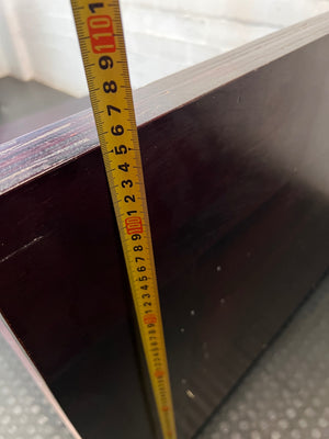 Mahogany-Finish Queen Platform Bed Frame – height measurement