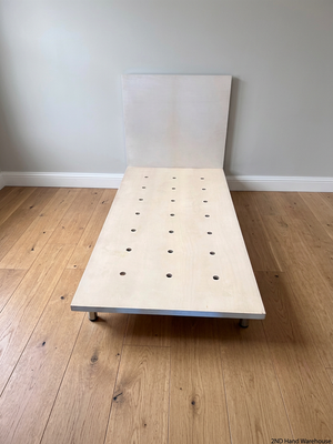 Minimalist Single Bed Frame with Integrated Headboard – styled product image
