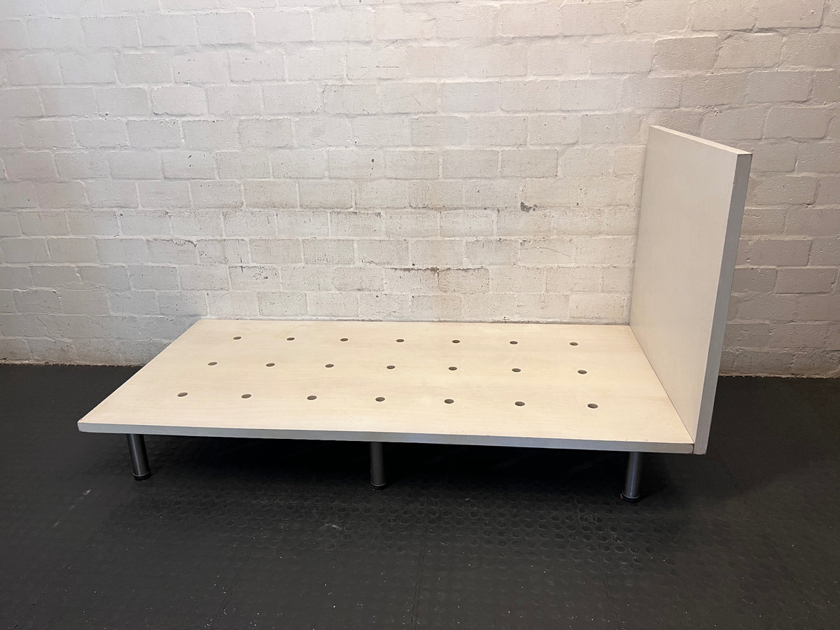 Minimalist Single Bed Frame with Integrated Headboard – top view