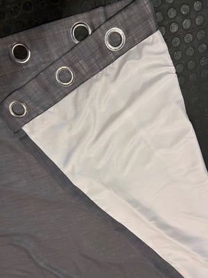 Charcoal Grey Eyelet Curtain (245cm x 245cm) – back view