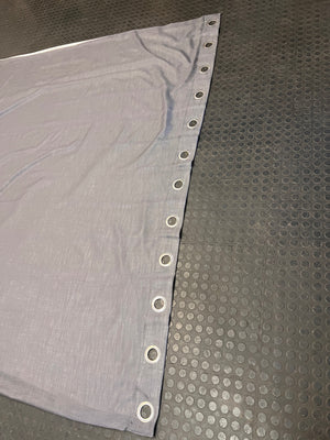 Charcoal Grey Eyelet Curtain (245cm x 245cm) – condition detail