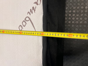 Single Bamboo Mattress and Upholstered Base Set – depth measurement