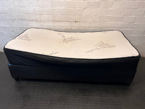 Single Bamboo Mattress and Upholstered Base Set – side view