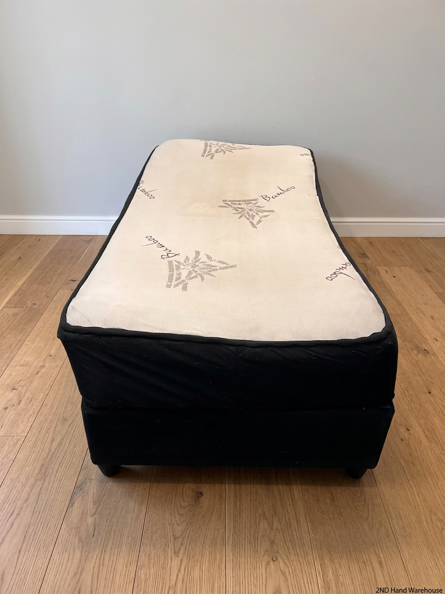 Single Bamboo Mattress and Upholstered Base Set – styled product image