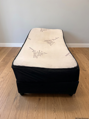 Single Bamboo Mattress and Upholstered Base Set – styled product image