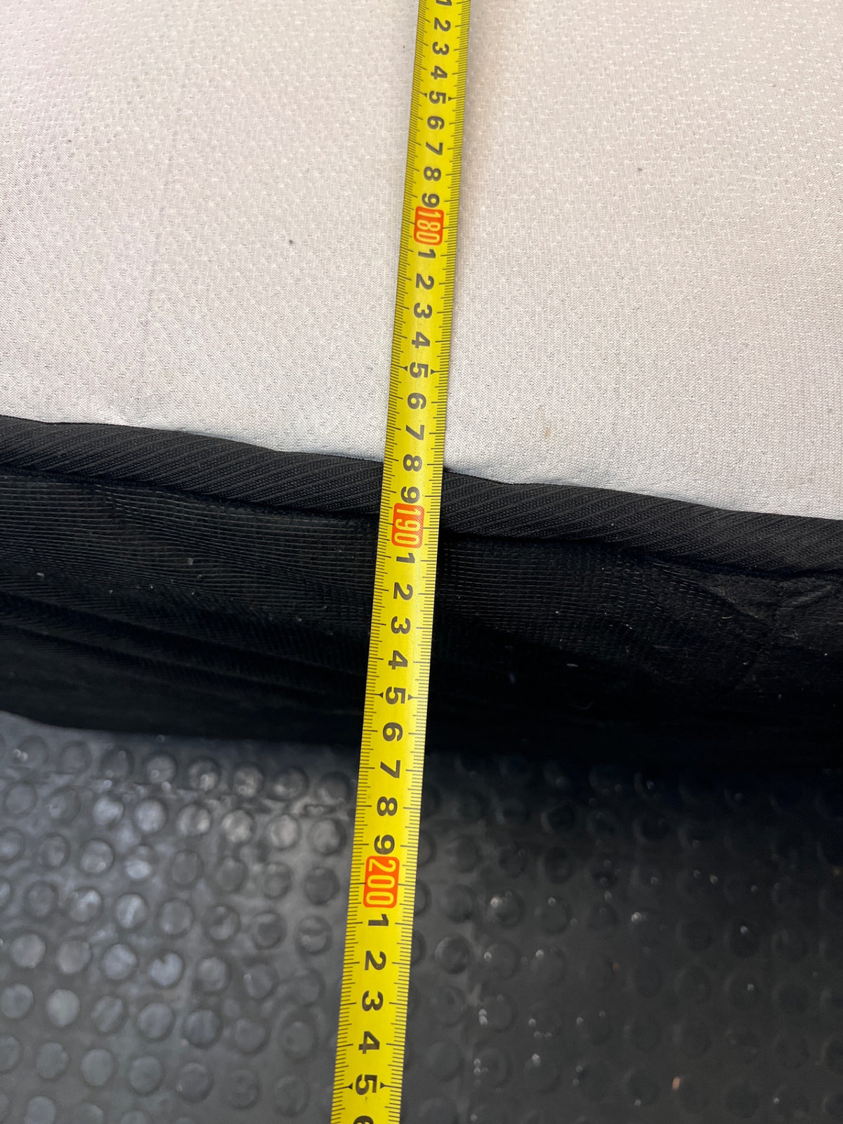 Single Bamboo Mattress and Upholstered Base Set – width measurement