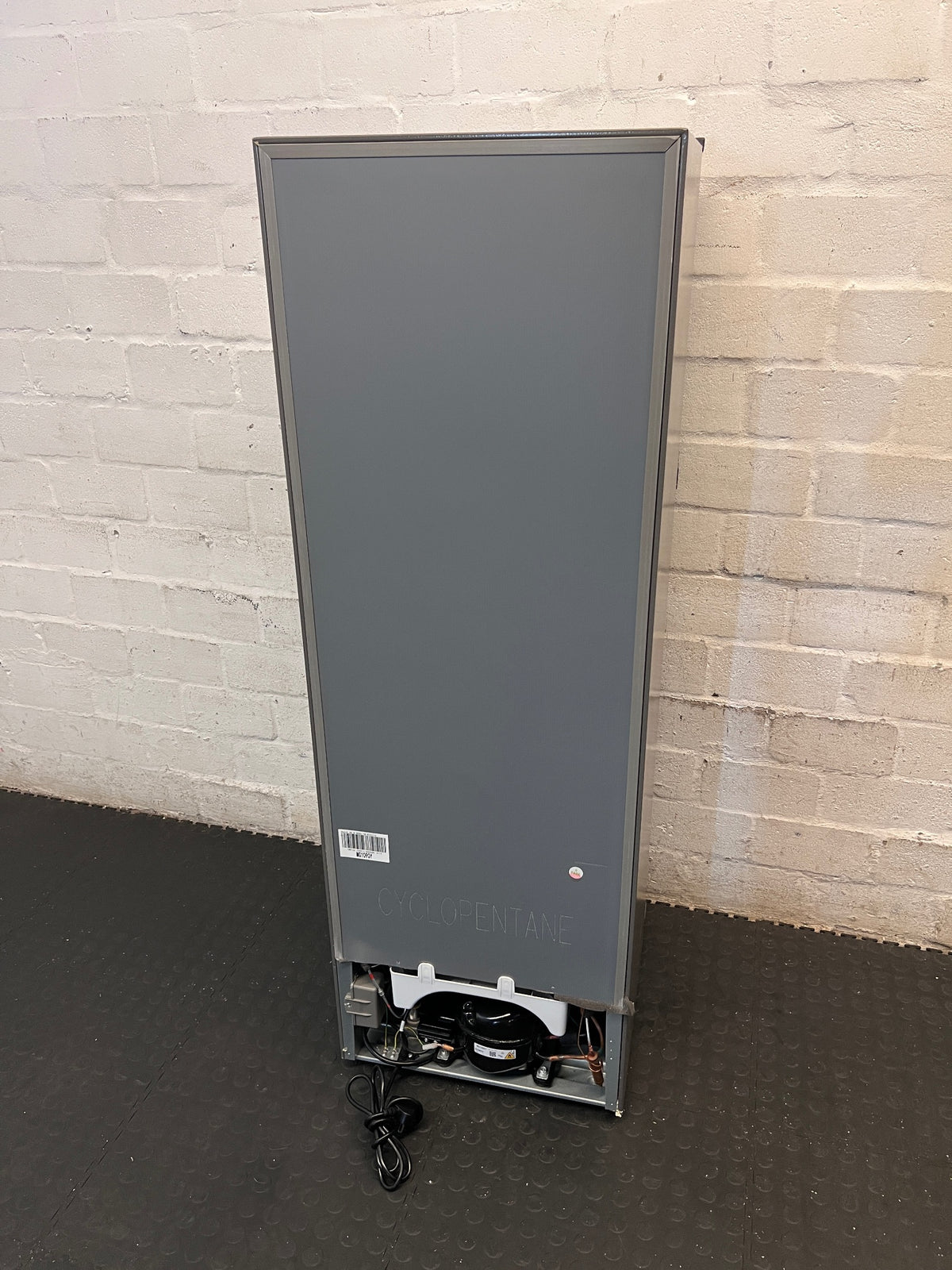 Hisense 154L Top Freezer Fridge in Titanium Silver – back view