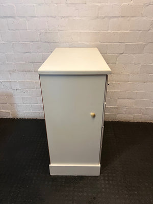 White Panelled Chest of Drawers with Metal Handles – top view