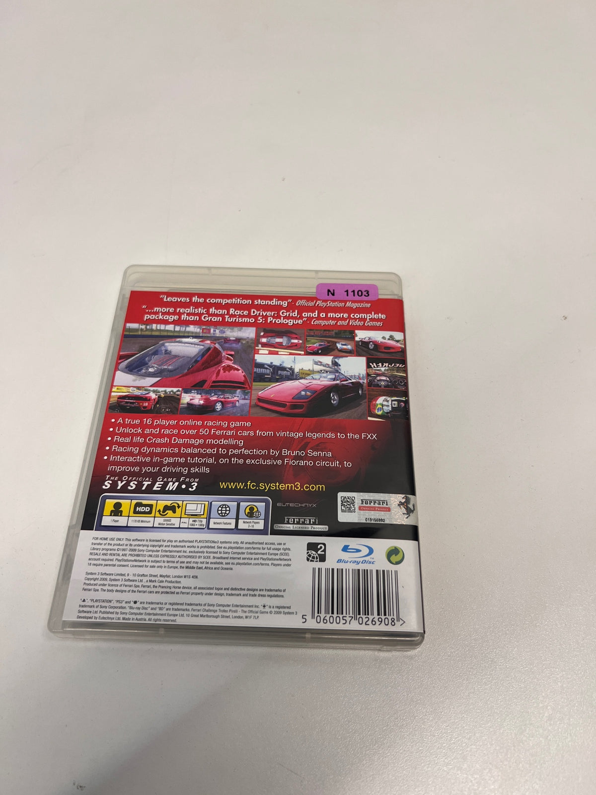 Ferrari Challenge Deluxe PS3 Game – condition detail
