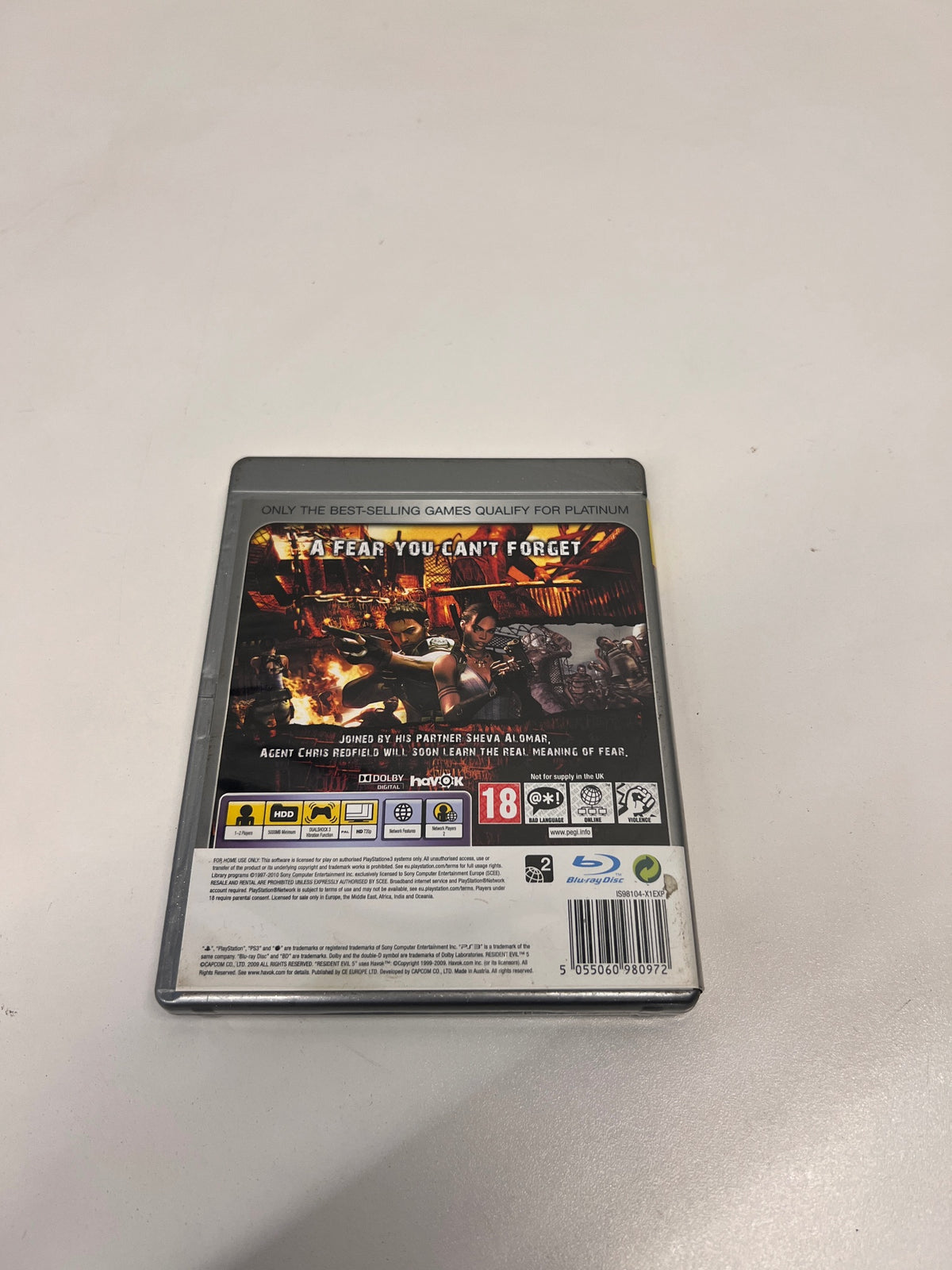 Resident Evil 5 Platinum PS3 Video Game – condition detail