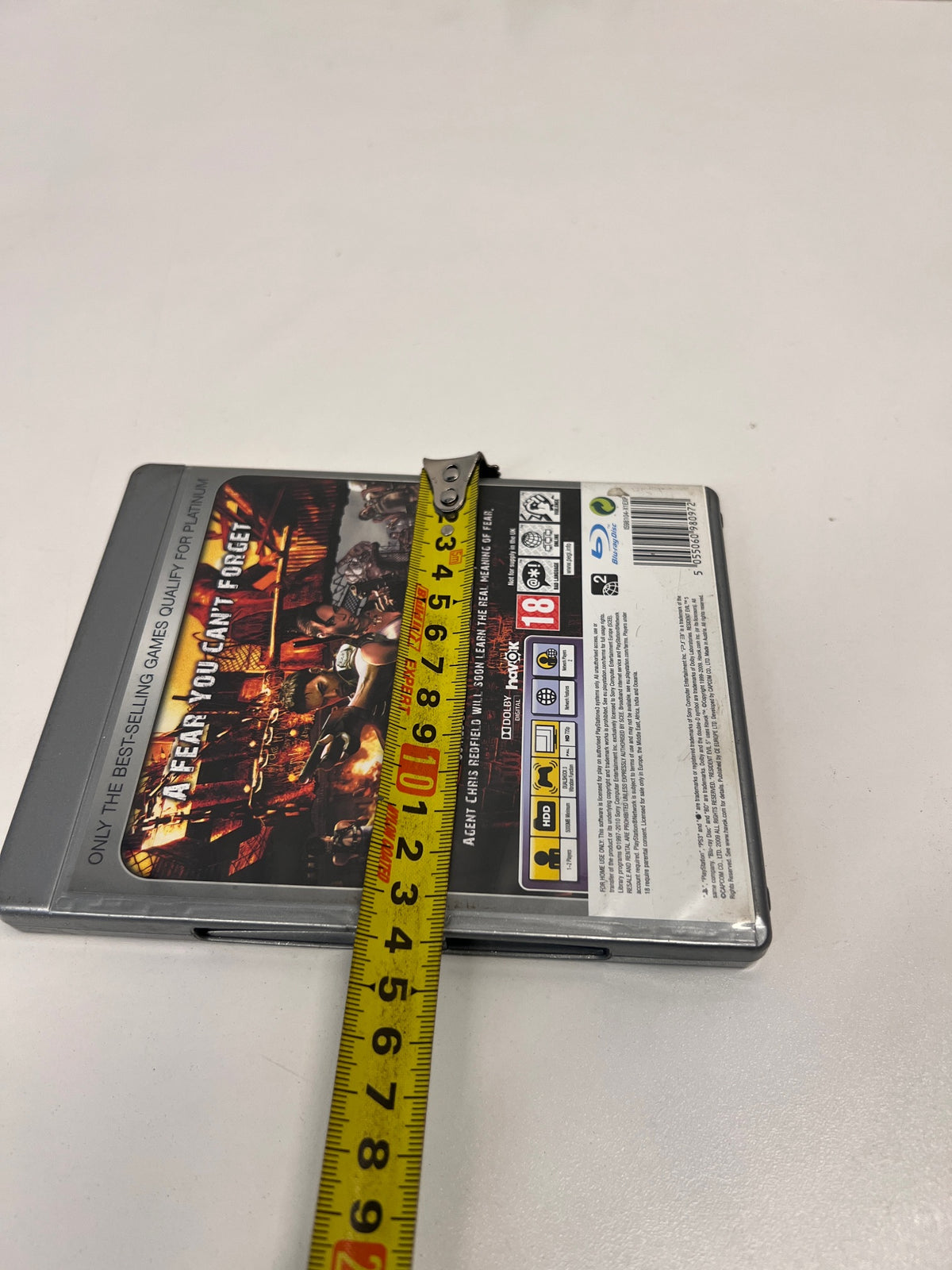Resident Evil 5 Platinum PS3 Video Game – height measurement
