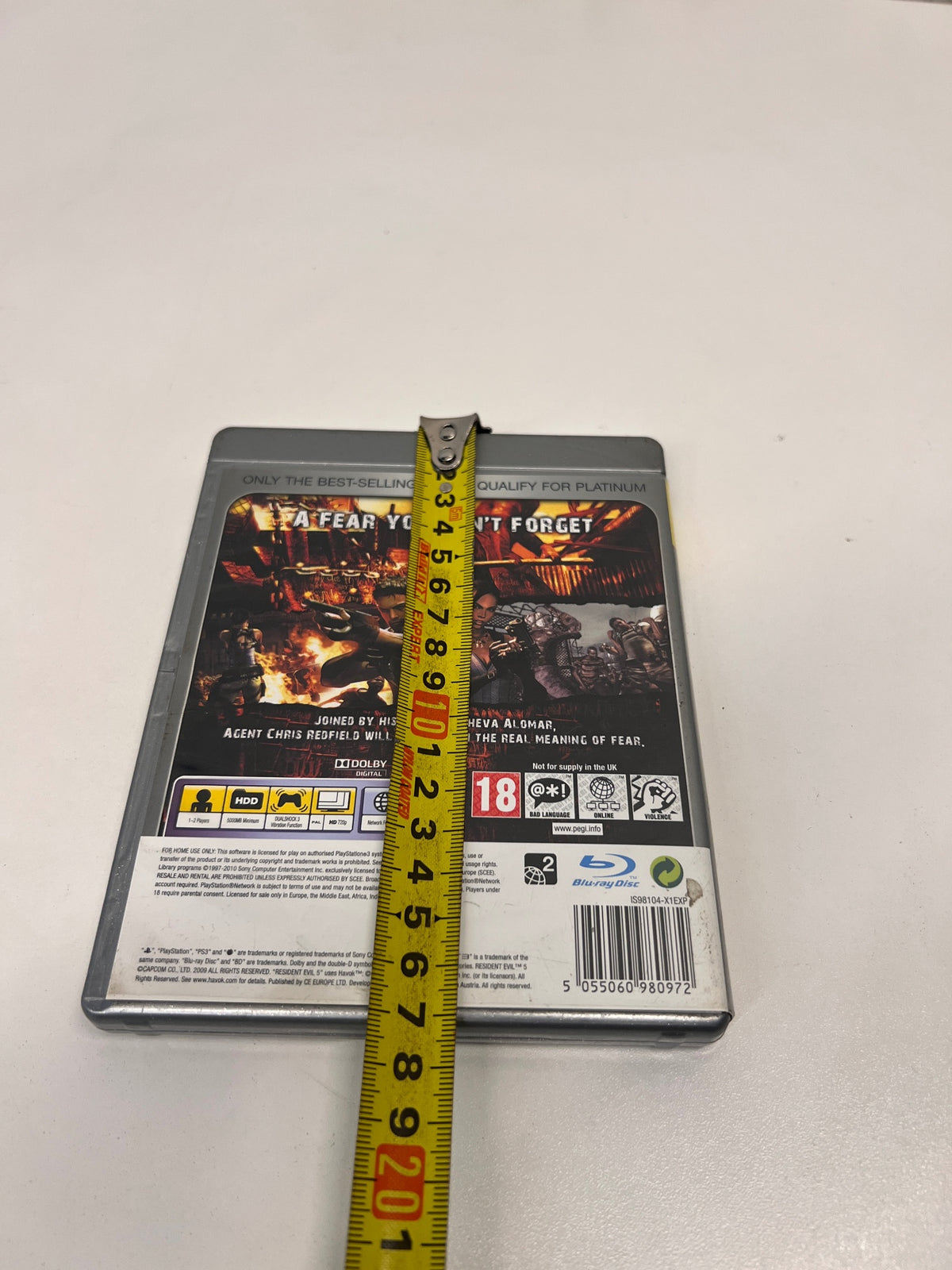 Resident Evil 5 Platinum PS3 Video Game – width measurement