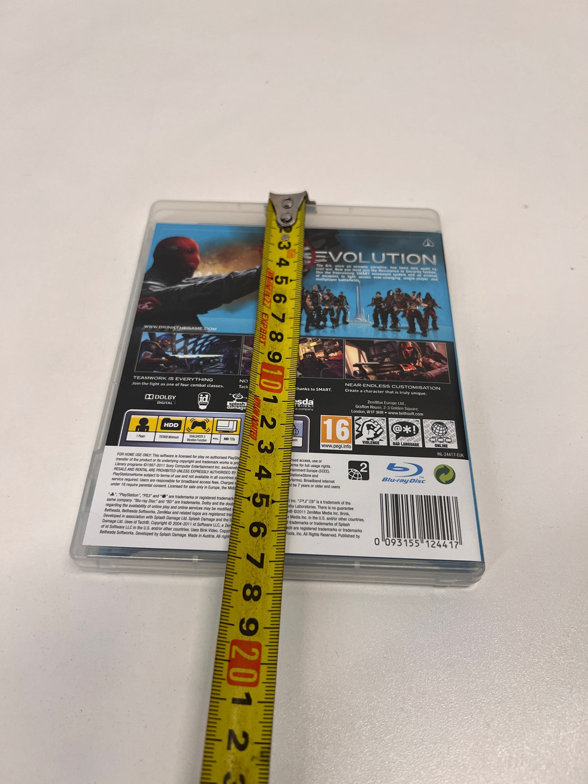 Brink PlayStation 3 (PS3) Video Game – depth measurement