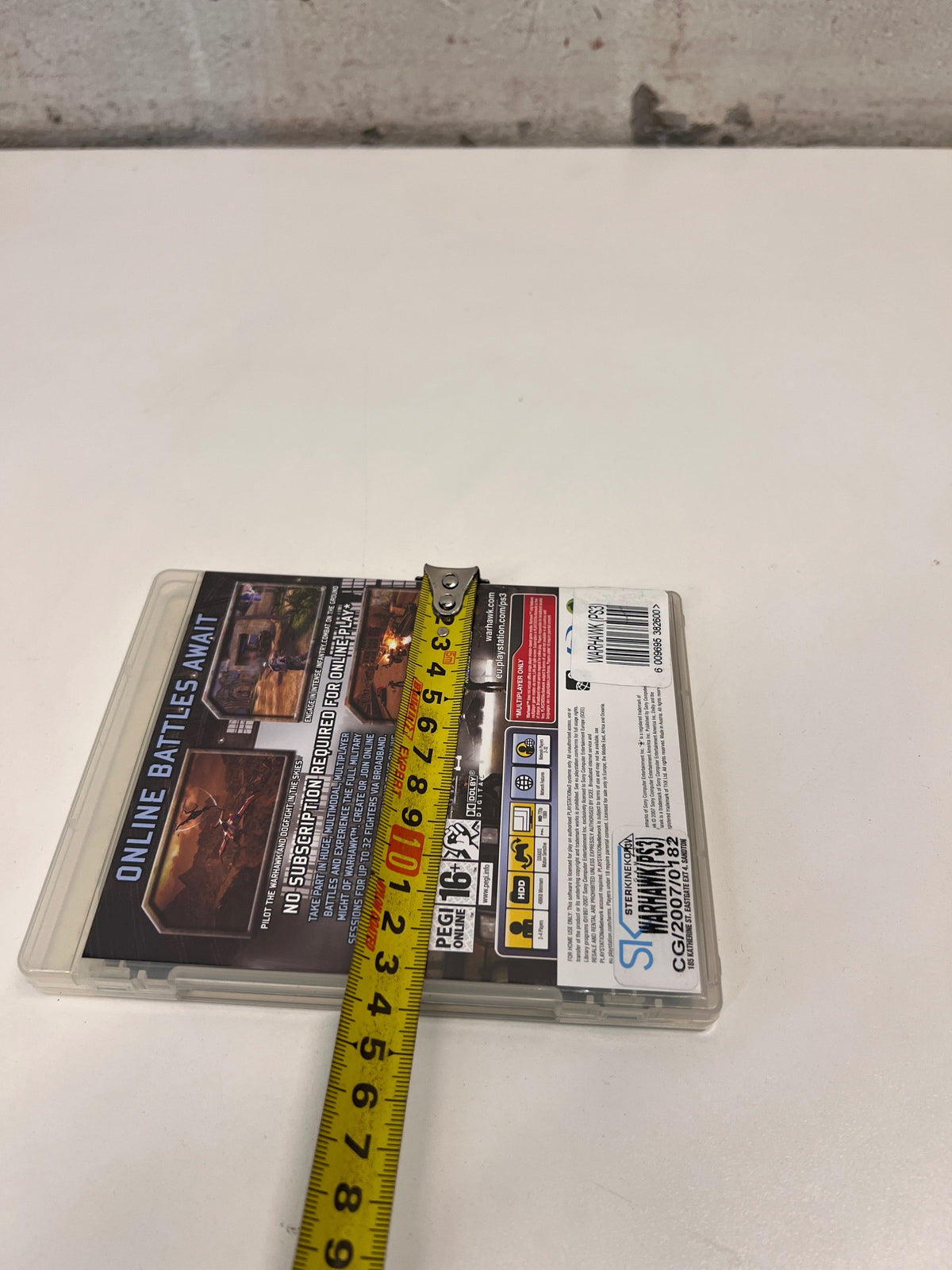Warhawk PlayStation 3 Video Game – height measurement