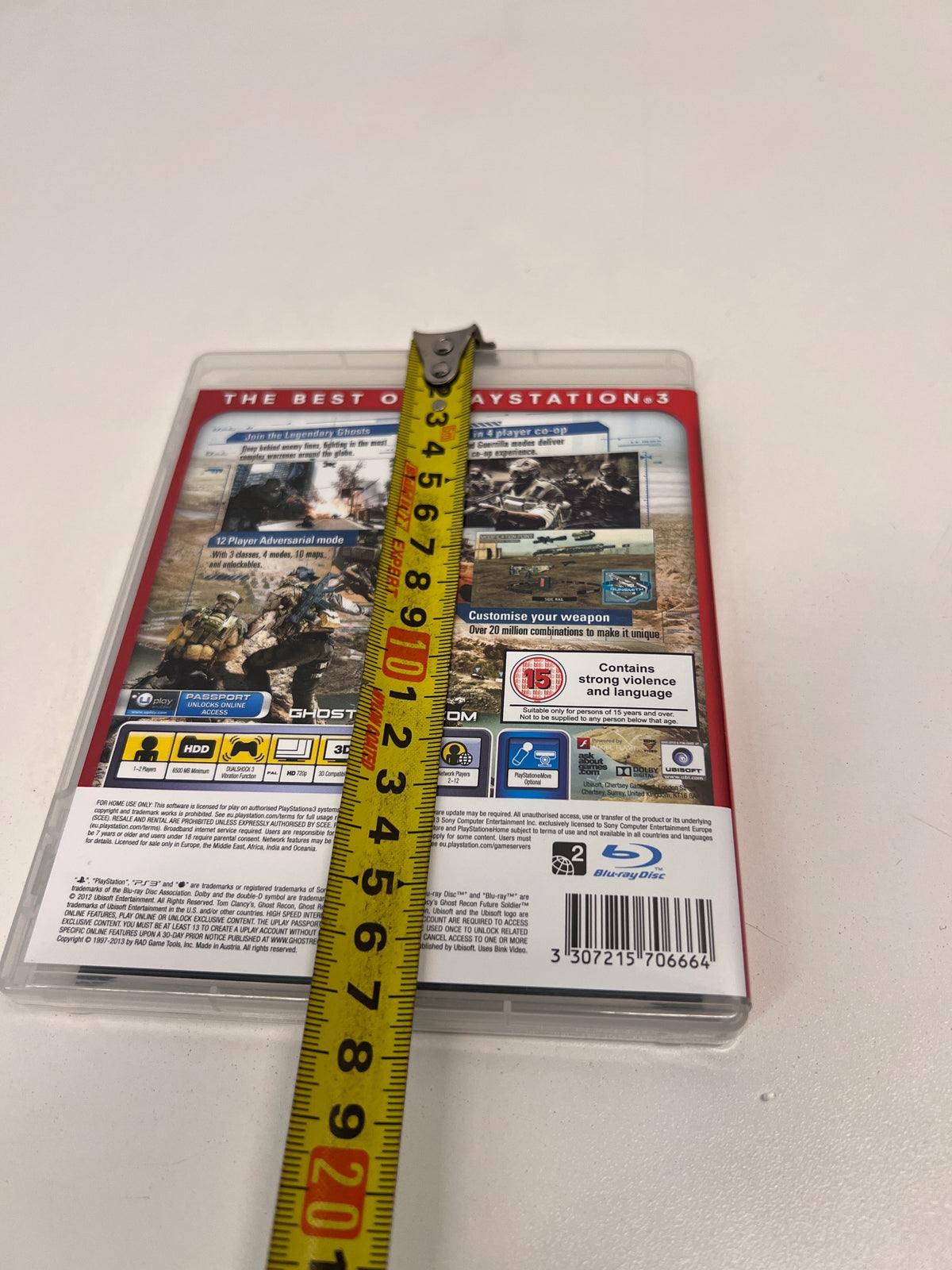 Tom Clancy's Ghost Recon Future Soldier PS3 Game – width measurement