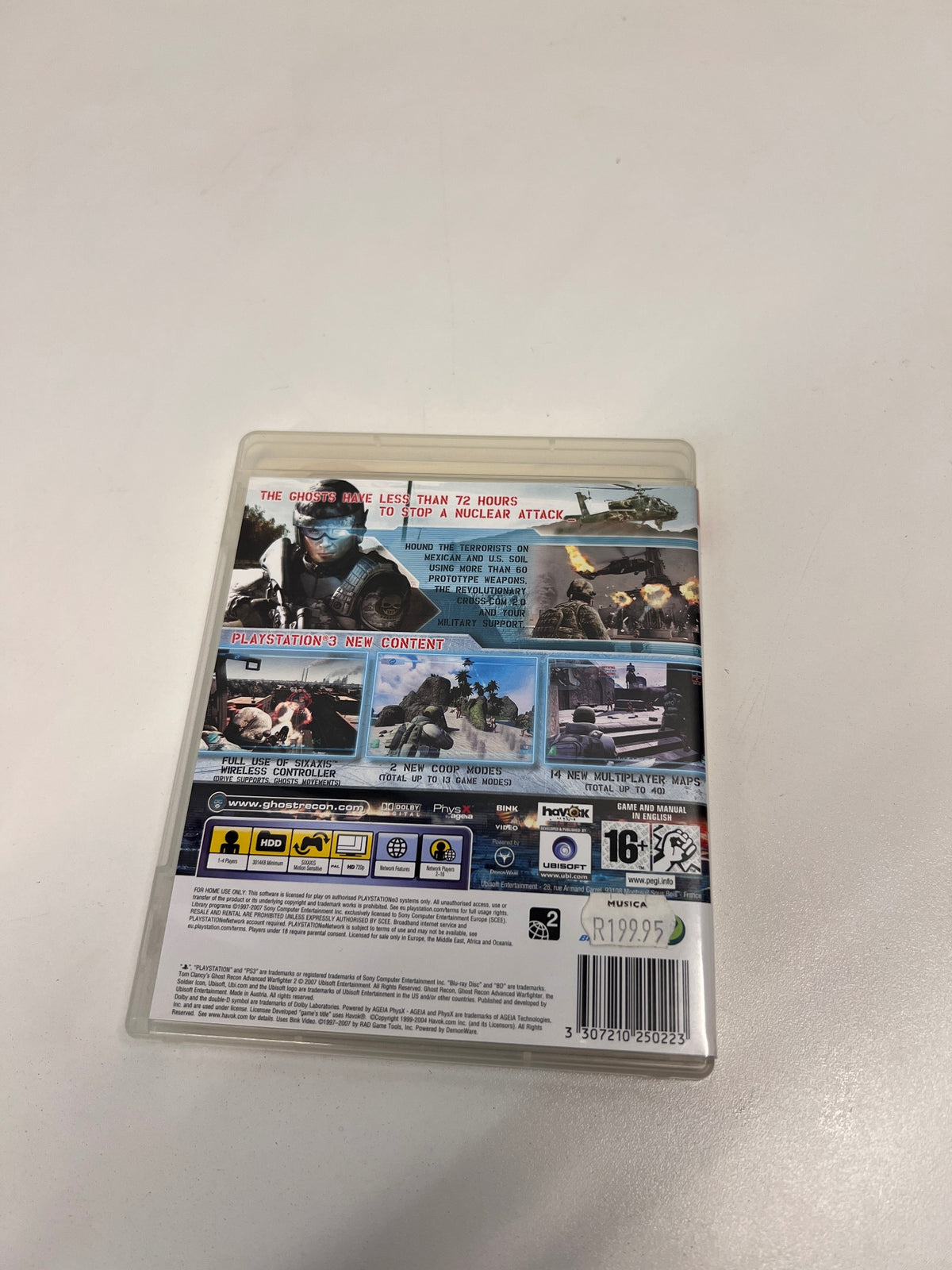 Ghost Recon Advanced Warfighter 2 PS3 Game – condition detail